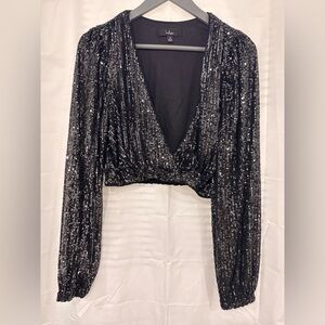 Sequence long sleeve blouse